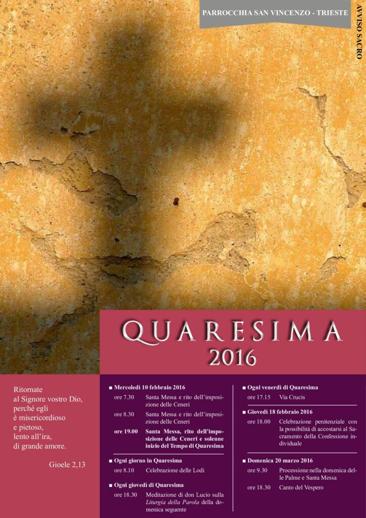 QUARESIMA 2016