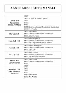 Intenzioni del 15/08/2016