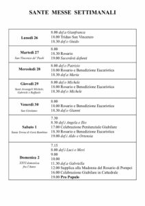 Intenzioni del 26/09/2016