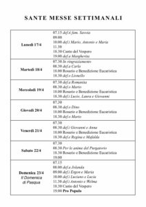 Intenzioni del 17/04/2017