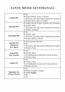 Intenzioni del 29/05/2017