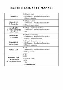 Intenzioni del 07/08/2017