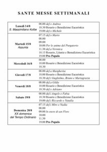 Intenzioni del 14/08/2017