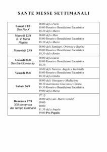 Intenzioni del 21/08/2017