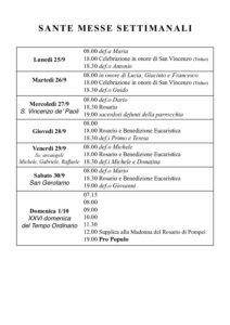 Intenzioni del 25/09/2017