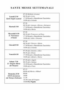 Intenzioni del 02/10/2017