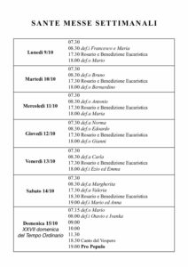 Intenzioni del 09/10/2017
