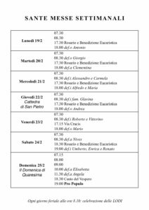 Intenzioni del 19/02/2018