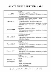 Intenzioni del 07/05/2018