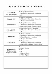 Intenzioni del 16/07/2018