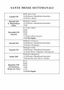 Intenzioni del 13/08/2018
