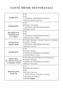 Intenzioni del 19/11/2018
