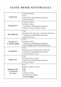 Intenzioni del 14/01/2019