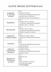 Intenzioni del 28/01/2019
