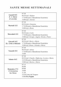Intenzioni del 11/02/2019