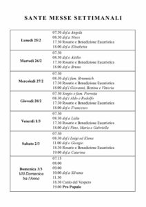 Intenzioni del 25/02/2019