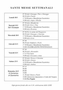 Intenzioni del 18/03/2019