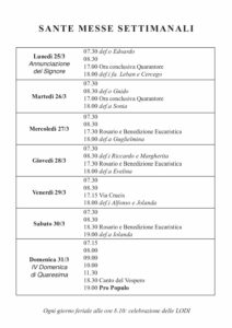 Intenzioni del 25/03/2019