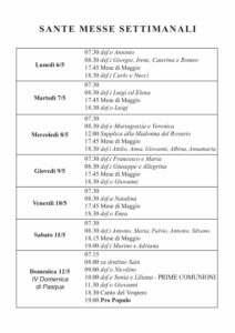 Intenzioni del 11/05/2020