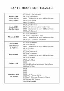 Intenzioni del 10/06/2019