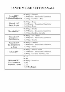 Intenzioni del 22/07/2019