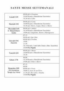 Intenzioni del 12/08/2019