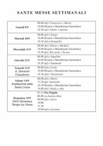 Intenzioni del 09/09/2019