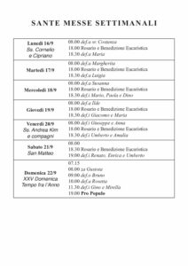 Intenzioni del 16/09/2019