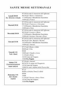 Intenzioni del 28/10/2019