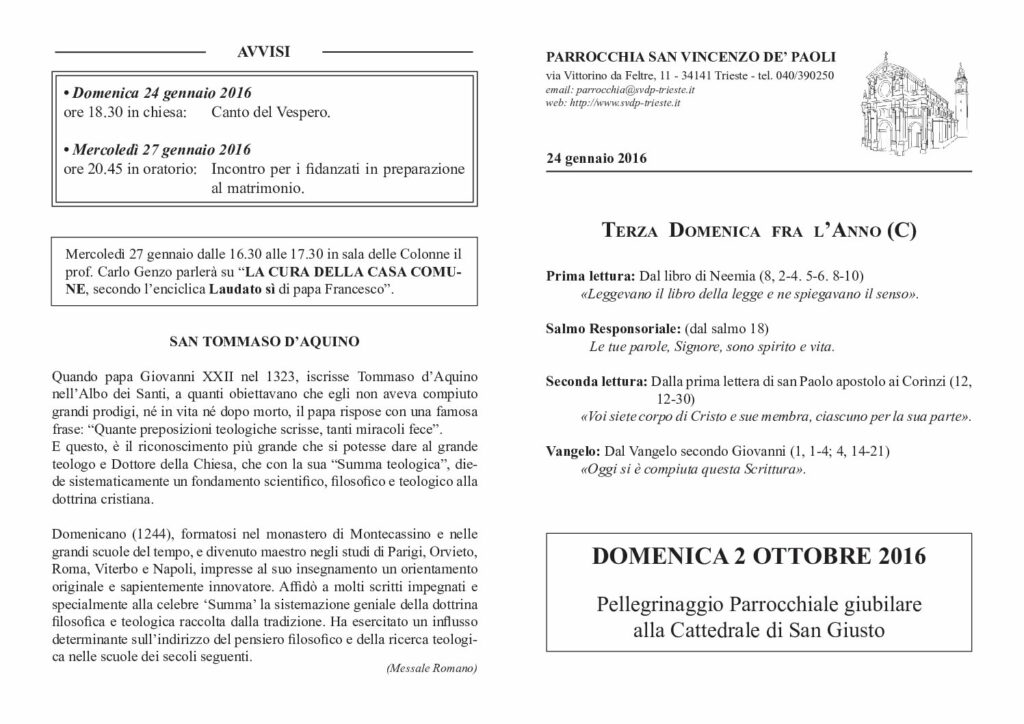 Avvisi del 24/01/2016