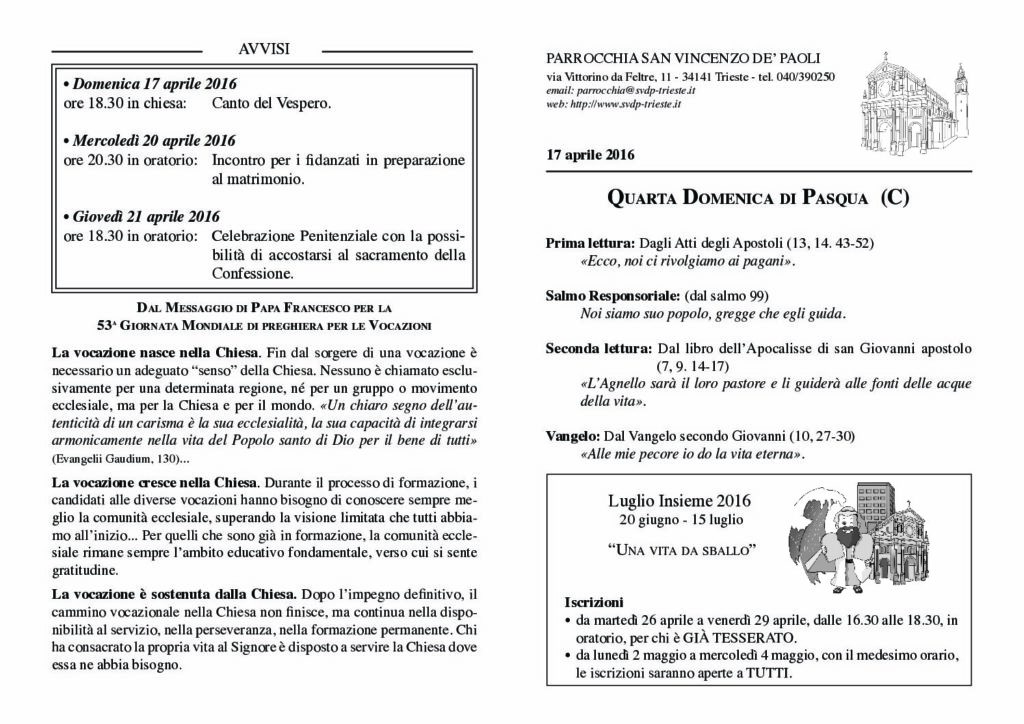 Avvisi del 17/04/2016