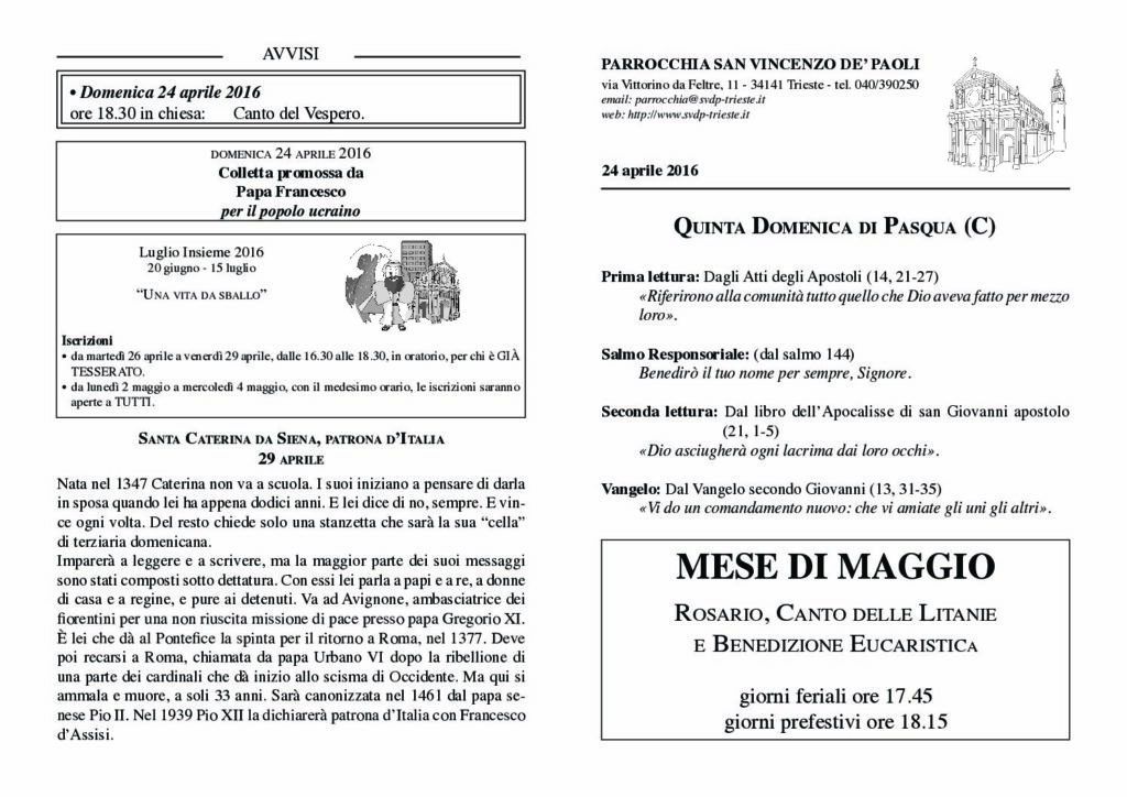 Avvisi del 24/04/2016