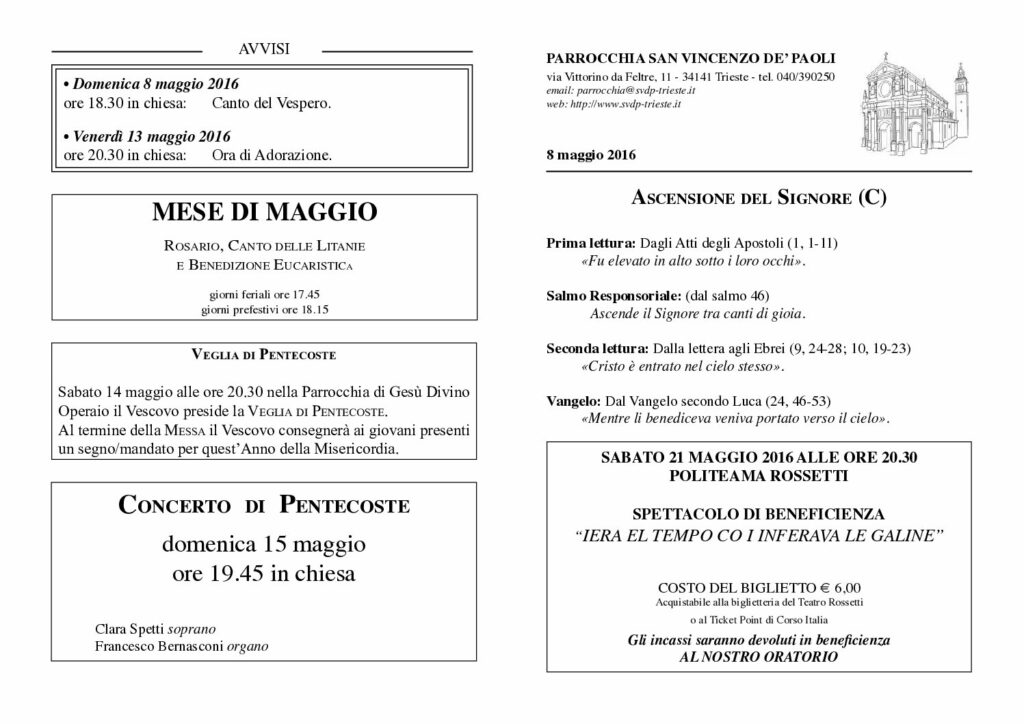 Avvisi del 08/05/2016