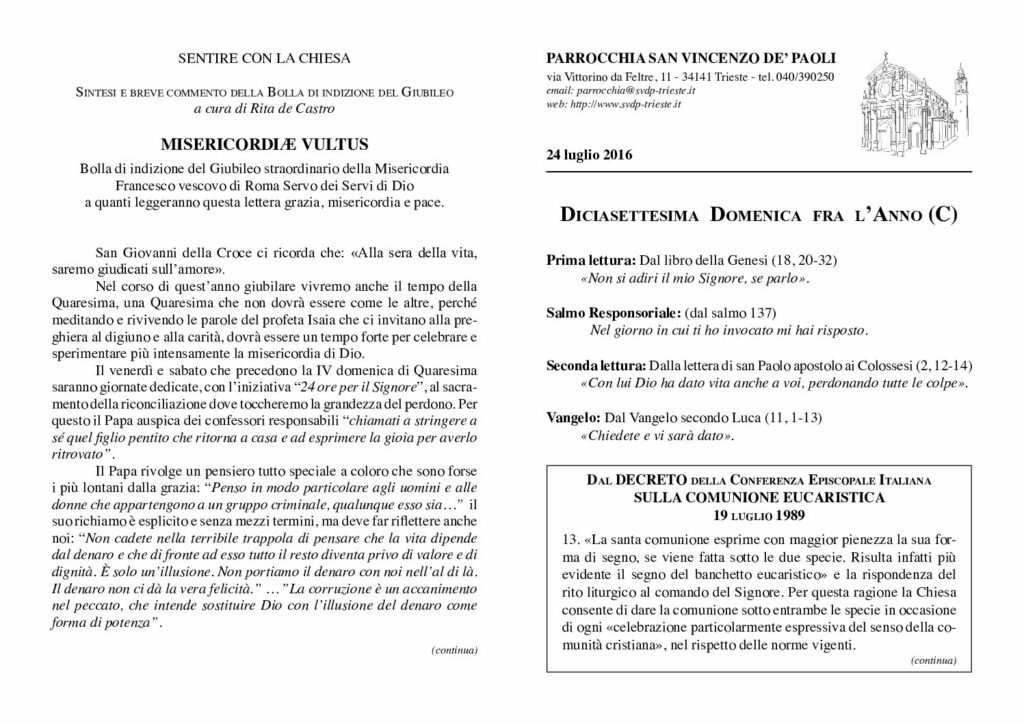 Avvisi del 24/07/2016
