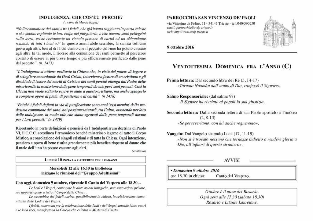 Avvisi del 09/10/2016