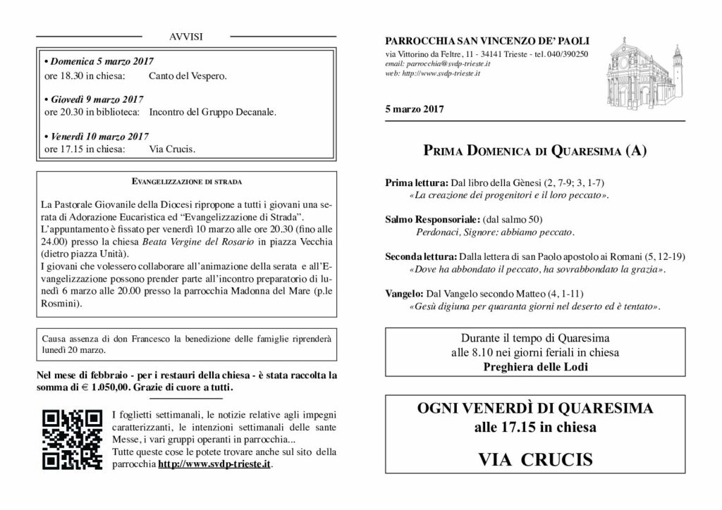 Avvisi del 05/03/2017