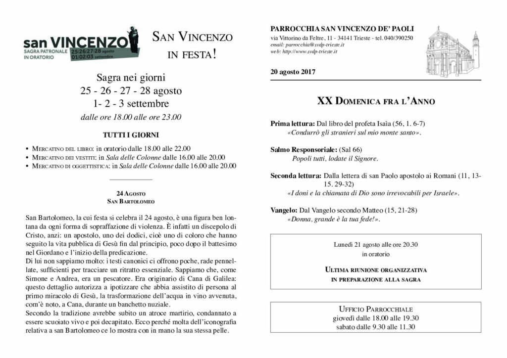 Avvisi del 20/08/2017