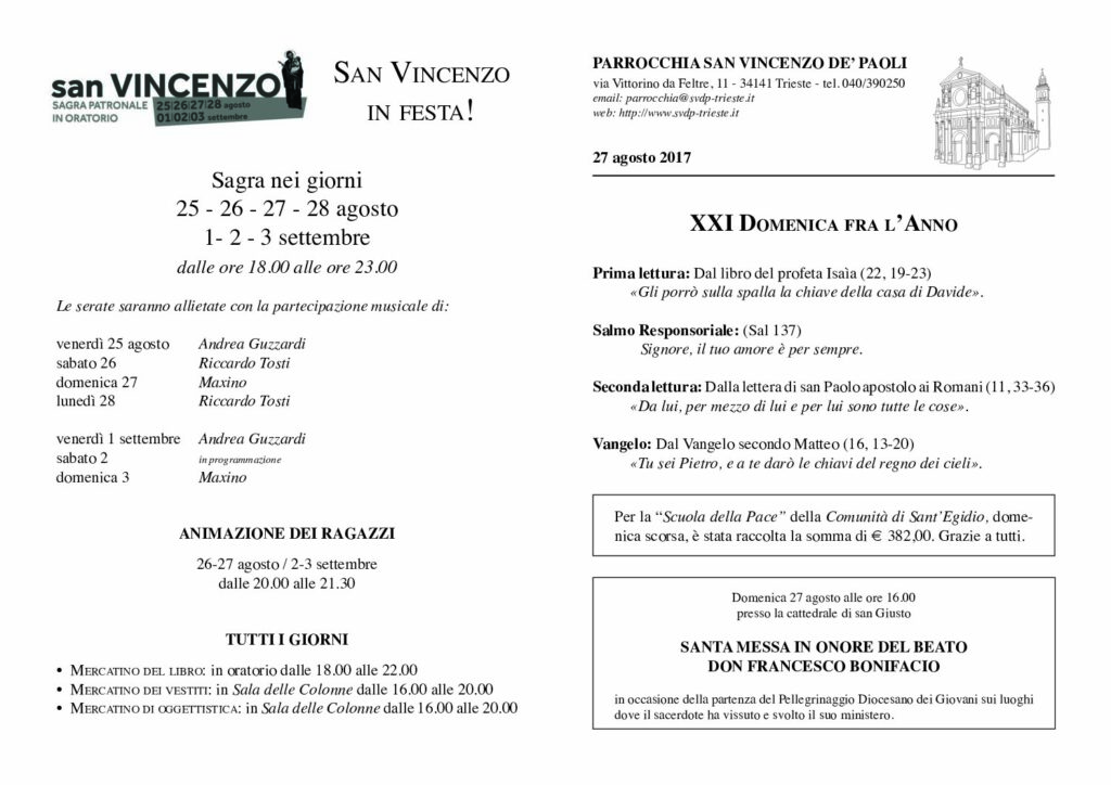 Avvisi del 27/08/2017