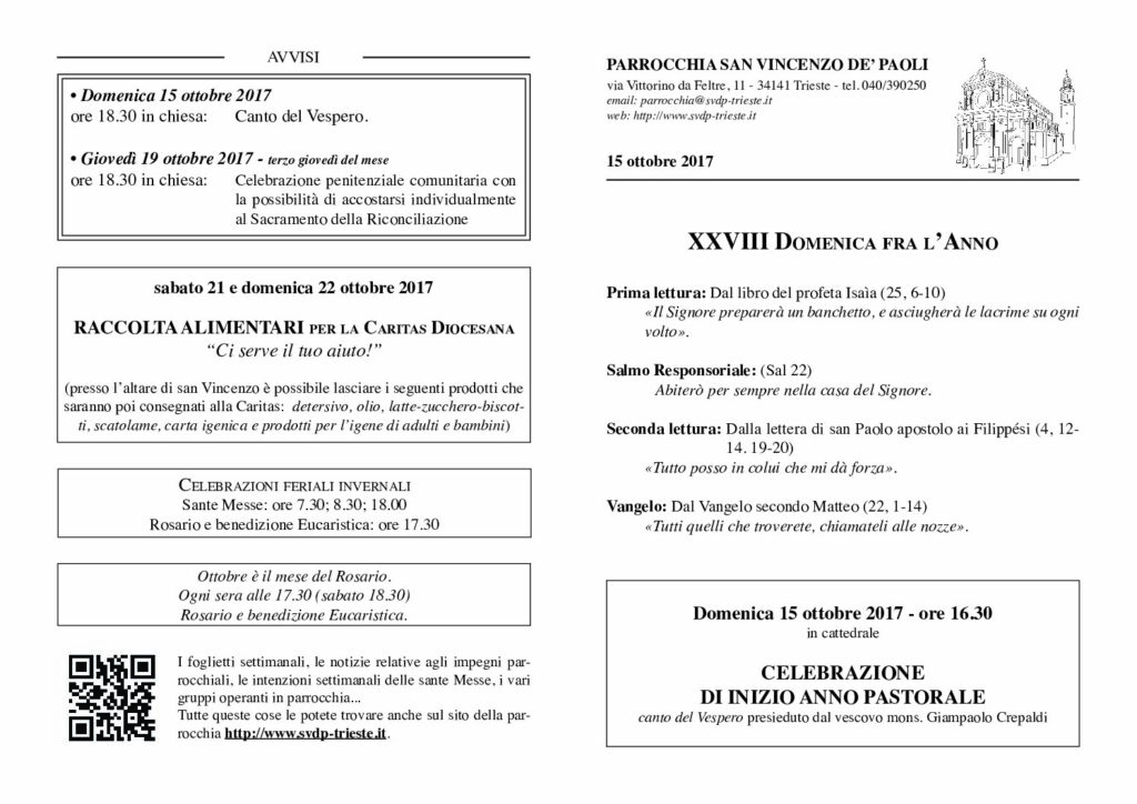 Avvisi del 15/10/2017