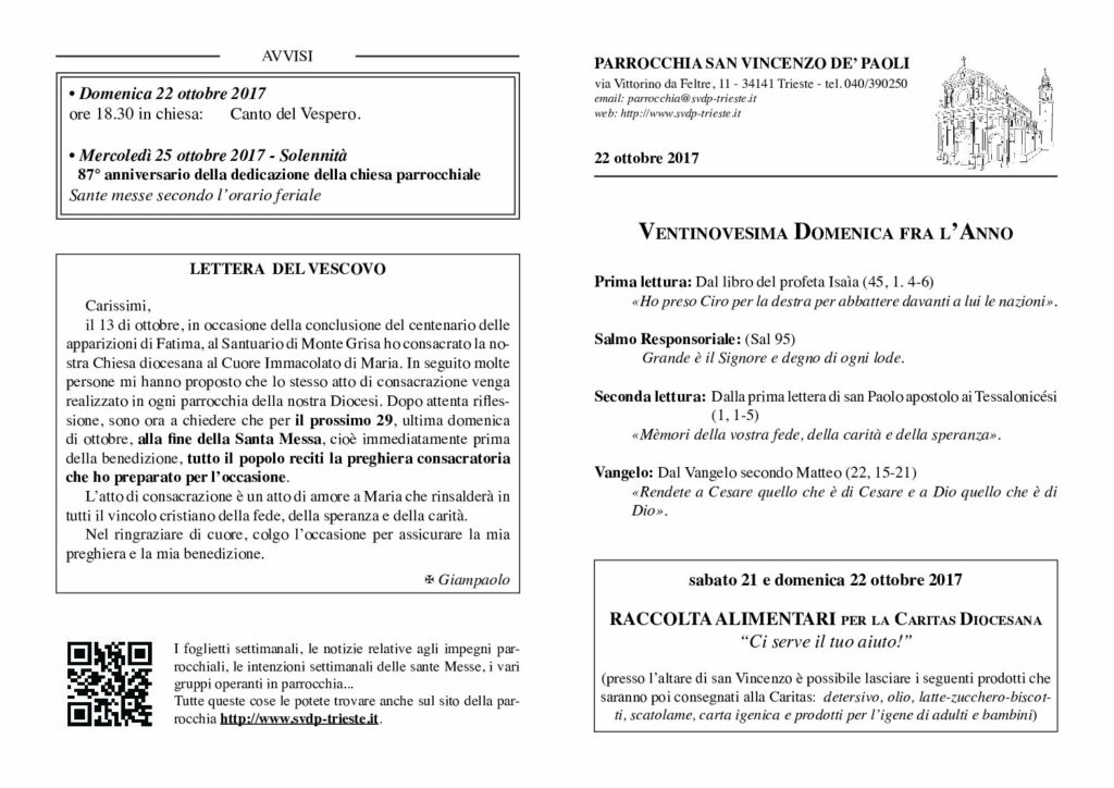 Avvisi del 22/10/2017