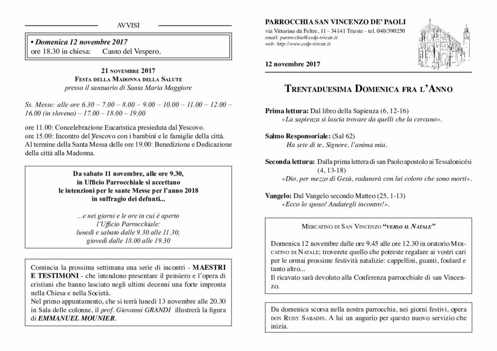 Avvisi del 12/11/2017