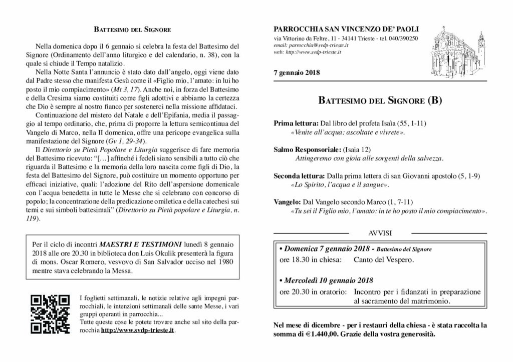 Avvisi del 07/01/2018