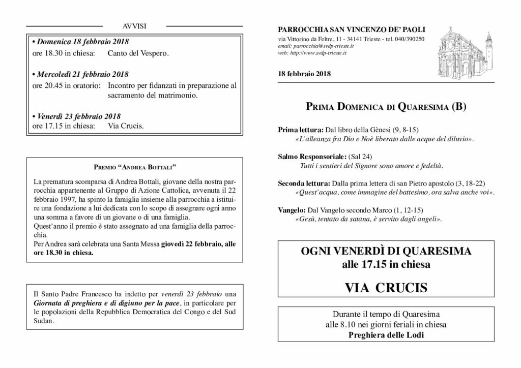 Avvisi del 18/02/2018