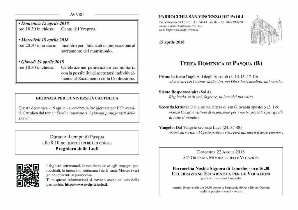 Avvisi del 15/04/2018