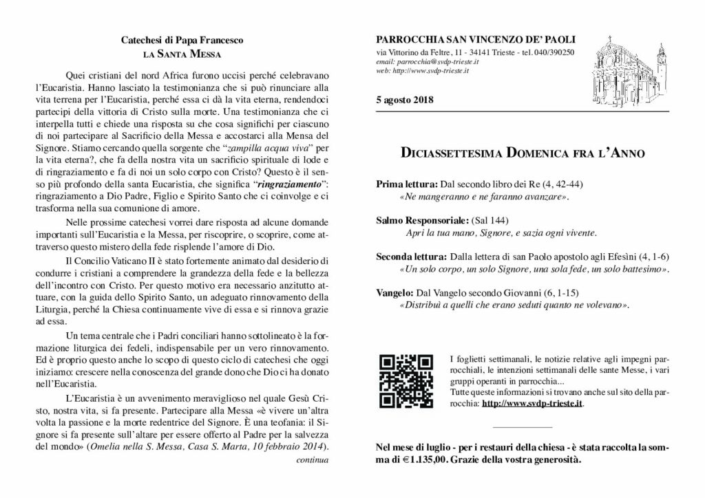 Avvisi del 05/08/2018