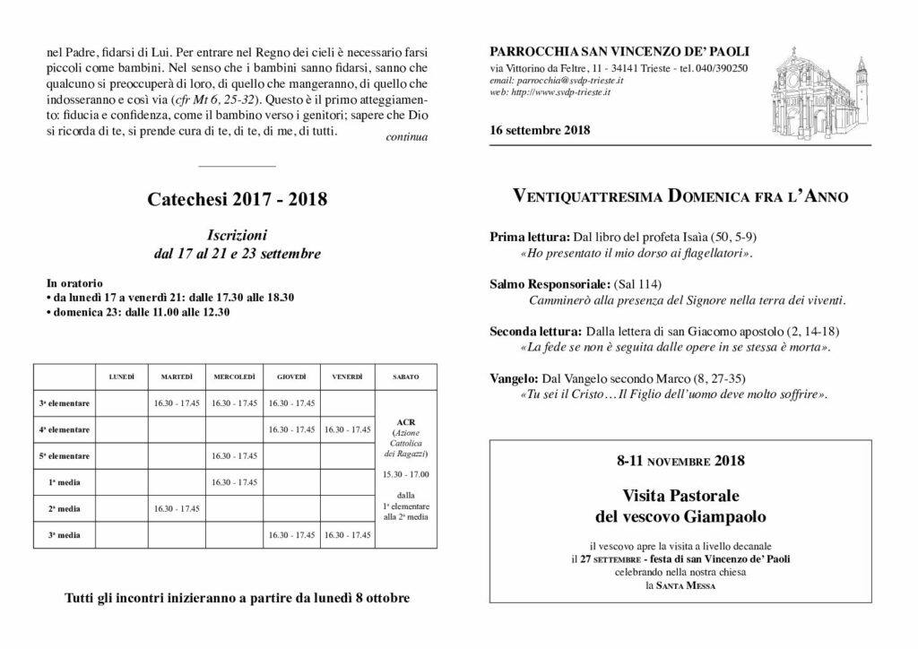 Avvisi del 16/09/2018