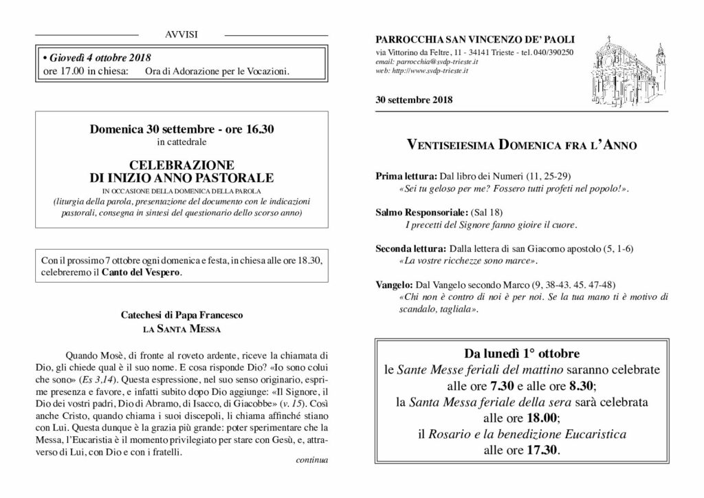 Avvisi del 30/09/2018