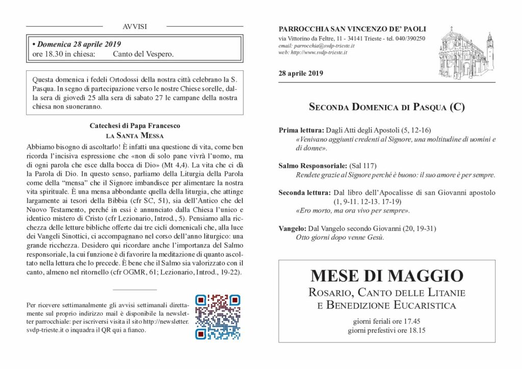 Avvisi del 28/04/2019