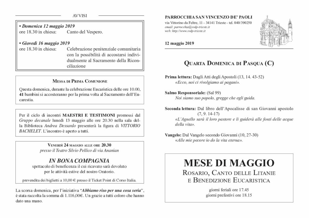 Avvisi del 12/05/2019