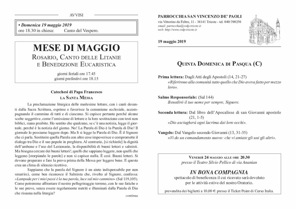 Avvisi del 19/05/2019